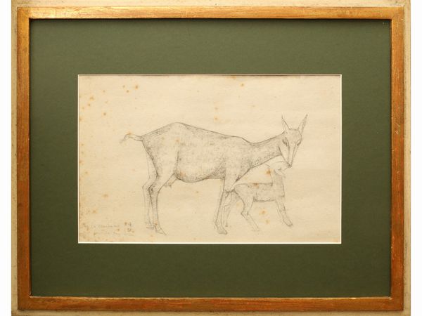 Emy Roeder : Cerbiatti 1947  - Asta L'Arte di Arredare - Associazione Nazionale - Case d'Asta italiane