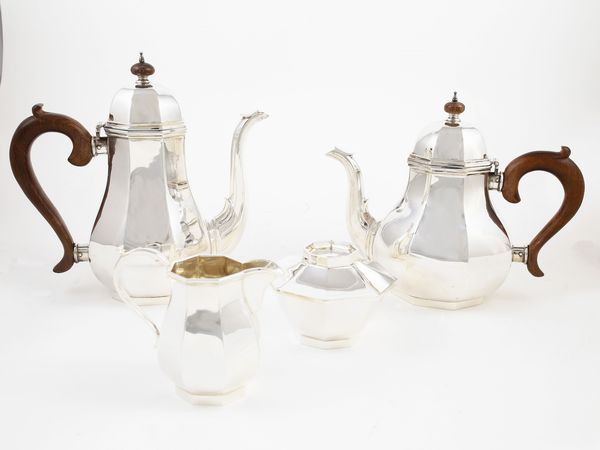 Servizio da t� e caff� in argento sterling 925/1000, Schroth per Cartier  - Asta L'Arte di Arredare - Associazione Nazionale - Case d'Asta italiane