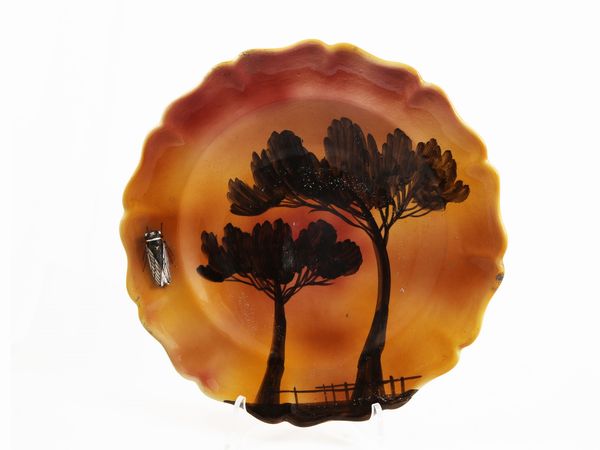 Alzata in ceramica smaltata Sicard  - Asta L'Arte di Arredare - Associazione Nazionale - Case d'Asta italiane