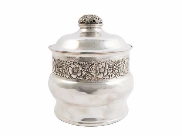 Cestino portaghiaccio rivestito in argento  - Asta L'Arte di Arredare - Associazione Nazionale - Case d'Asta italiane