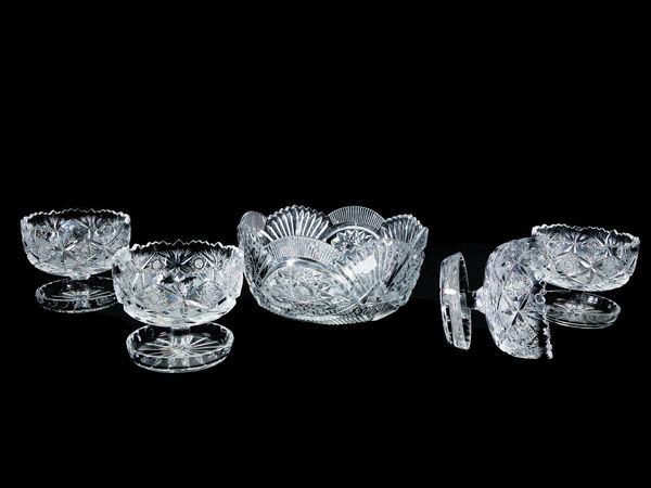 Servizio da macedonia in cristallo molato  - Asta L'Arte di Arredare - Associazione Nazionale - Case d'Asta italiane
