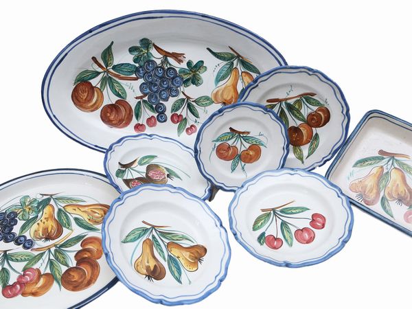 Servizio di piatti in maiolica di Vietri  - Asta L'Arte di Arredare - Associazione Nazionale - Case d'Asta italiane