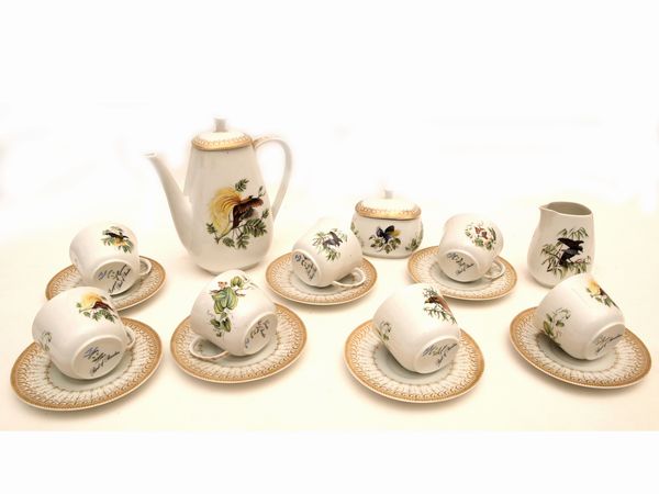 Servizio da caff� in porcellana  - Asta L'Arte di Arredare - Associazione Nazionale - Case d'Asta italiane