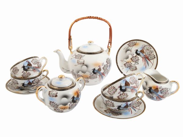 Servito da t� in porcellana fine guscio d'uovo  - Asta L'Arte di Arredare - Associazione Nazionale - Case d'Asta italiane