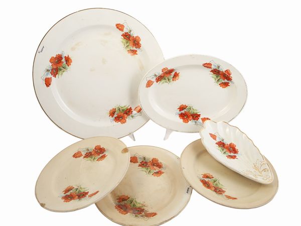 Lotto di accessori d'epoca per la tavola in terraglia, Societ� Ceramica Richard  - Asta L'Arte di Arredare - Associazione Nazionale - Case d'Asta italiane