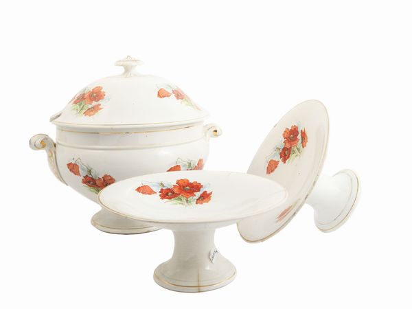 Lotto di accessori d'epoca per la tavola in terraglia, Societ� Ceramica Richard  - Asta L'Arte di Arredare - Associazione Nazionale - Case d'Asta italiane