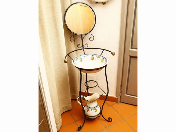 Lavamani in ferro battuto  - Asta L'Arte di Arredare - Associazione Nazionale - Case d'Asta italiane