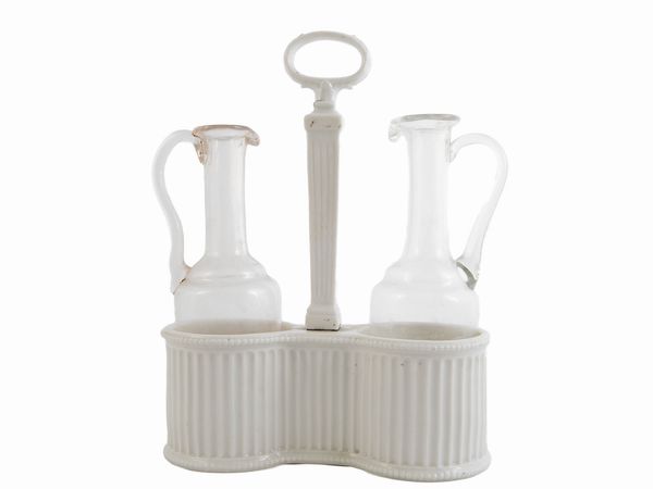 Oliera in porcellana, fine del XVIII/inizio del XIX secolo  - Asta L'Arte di Arredare - Associazione Nazionale - Case d'Asta italiane