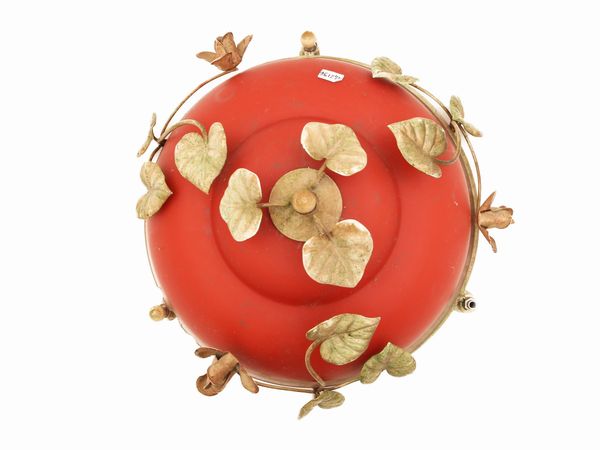 Plafoniera in vetro e metallo  - Asta L'Arte di Arredare - Associazione Nazionale - Case d'Asta italiane