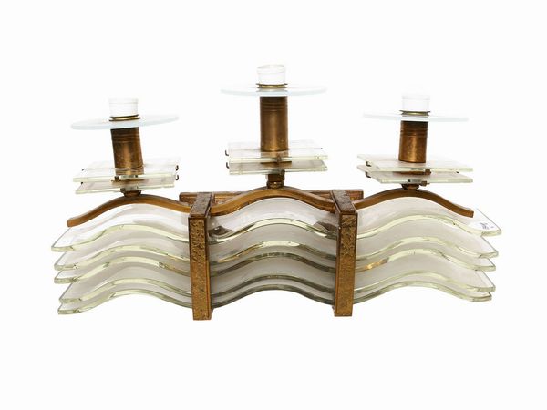 Applique in cristallo e ottone  - Asta L'Arte di Arredare - Associazione Nazionale - Case d'Asta italiane