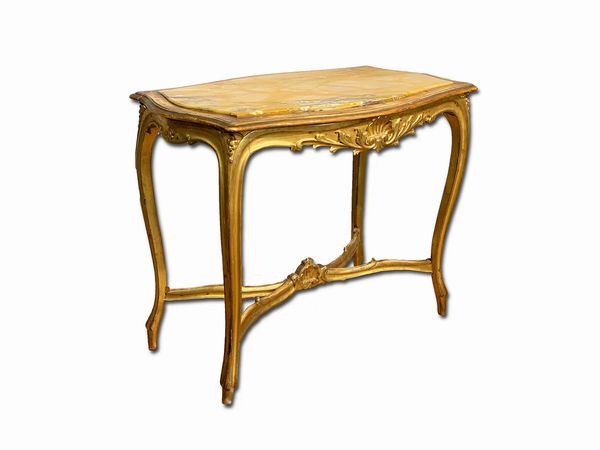 Tavolino in legno intagliato e dorato  - Asta L'Arte di Arredare - Associazione Nazionale - Case d'Asta italiane
