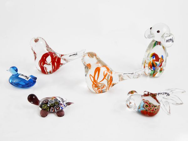 Lotto di curiosit� in vetro di murano  - Asta L'Arte di Arredare - Associazione Nazionale - Case d'Asta italiane