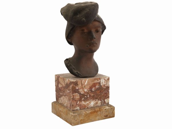 Testa di giovane pescatore  - Asta L'Arte di Arredare - Associazione Nazionale - Case d'Asta italiane