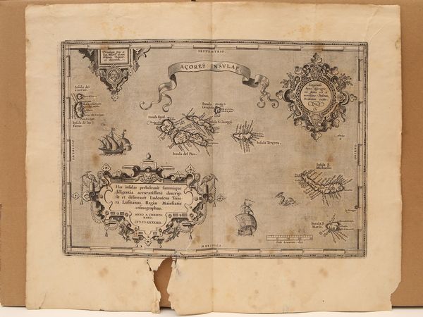 Abraham Ortelius : Acores Insulae  - Asta L'Arte di Arredare - Associazione Nazionale - Case d'Asta italiane