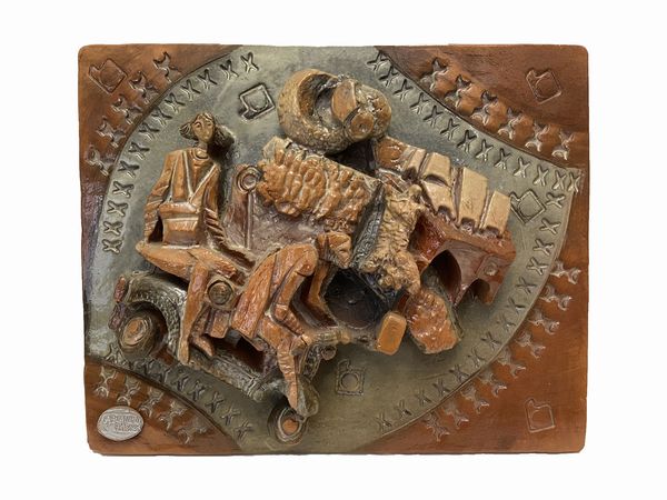 Angelo Biancini : Composizione con personaggi  - Asta L'Arte di Arredare - Associazione Nazionale - Case d'Asta italiane