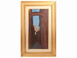 Valentino Ghiglia - Via con arco ad Orvieto 1928