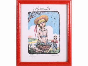 Lotto di cartoline e litografie: Alberto Fremura, Antonio Possenti e Fernando Botero  - Asta L'Arte di Arredare - Associazione Nazionale - Case d'Asta italiane