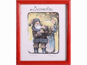 Lotto di cartoline e litografie: Alberto Fremura, Antonio Possenti e Fernando Botero  - Asta L'Arte di Arredare - Associazione Nazionale - Case d'Asta italiane