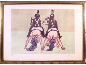 MINO MACCARI - Composizioni con personaggi