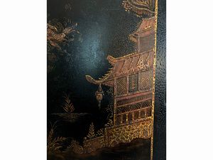 Armadio a due ante in lacca nera  - Asta L'Arte di Arredare - Associazione Nazionale - Case d'Asta italiane