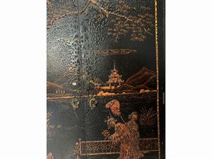 Stipetto in lacca nera  - Asta L'Arte di Arredare - Associazione Nazionale - Case d'Asta italiane