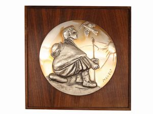 Giacomo Manzù - Bassorilievo in argento