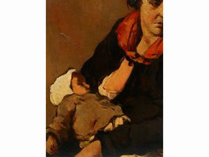 Ludovico Tommasi : Maternit� 1925  - Asta L'Arte di Arredare - Associazione Nazionale - Case d'Asta italiane