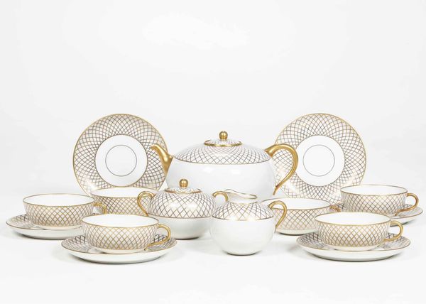 Servizio da t�<BR>Doccia, Manifattura Richard Ginori, 1930 circa<BR>Modello di Giovanni Gariboldi (1908-1971)  - Asta Arredo per la Tavola | Cambi Time  - Associazione Nazionale - Case d'Asta italiane