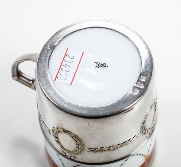 Sei tazze<BR>Probabilmente Germania, Wrtembergische Metallwaren Fabrik, prima met del XX secolo  - Asta Arredo per la Tavola | Cambi Time  - Associazione Nazionale - Case d'Asta italiane