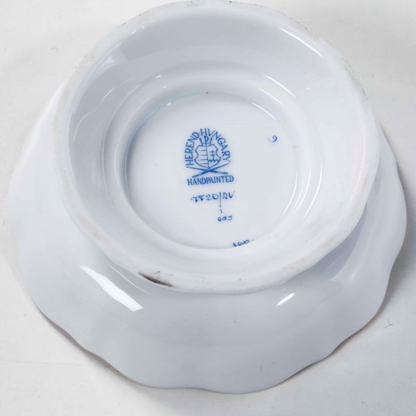 Quattro pezzi dal servizio Apponyi Green<BR>Ungheria, Manifattura Herend, seconda met del XX secolo  - Asta Arredo per la Tavola | Cambi Time  - Associazione Nazionale - Case d'Asta italiane