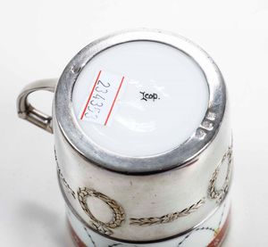 Sei tazze<BR>Probabilmente Germania, Wrtembergische Metallwaren Fabrik, prima met del XX secolo  - Asta Arredo per la Tavola | Cambi Time  - Associazione Nazionale - Case d'Asta italiane