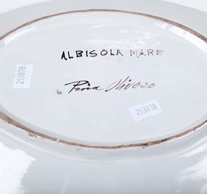 Oliera<BR>Albisola Marina, Manifattura Olivero Pina Ceramiche d'Arte, 1971-1980 circa  - Asta Arredo per la Tavola | Cambi Time  - Associazione Nazionale - Case d'Asta italiane