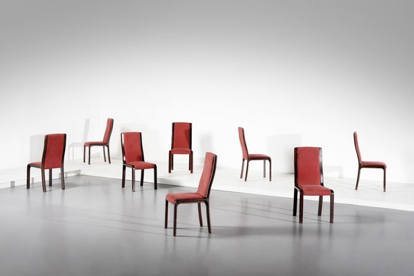 MANIFATTURA ITALIANA : Otto sedie  - Asta Asta 370 | DESIGN E ARTI DECORATIVE DEL NOVECENTO Virtuale - Associazione Nazionale - Case d'Asta italiane