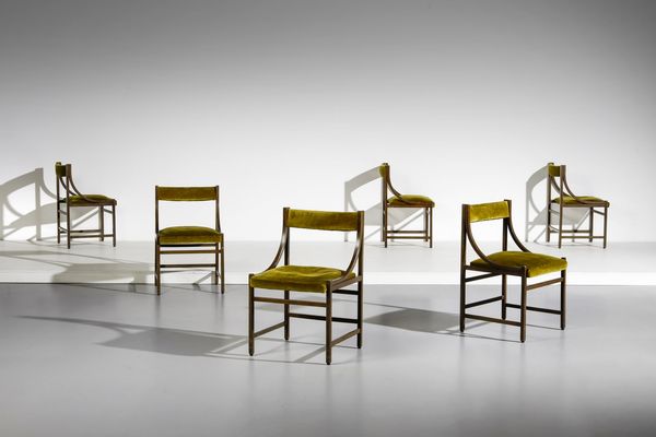 MANIFATTURA ITALIANA : Sei sedie  - Asta Asta 370 | DESIGN E ARTI DECORATIVE DEL NOVECENTO Virtuale - Associazione Nazionale - Case d'Asta italiane
