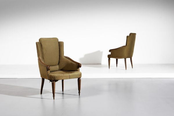 MANIFATTURA ITALIANA : Coppia di poltroncine  - Asta Asta 370 | DESIGN E ARTI DECORATIVE DEL NOVECENTO Virtuale - Associazione Nazionale - Case d'Asta italiane