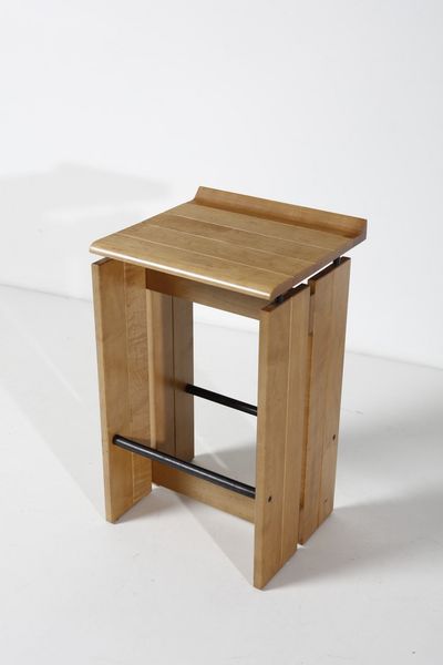 SCARPA CARLO (1906 - 1978) : attribuito. Tre sgabelli  - Asta Asta 370 | DESIGN E ARTI DECORATIVE DEL NOVECENTO Virtuale - Associazione Nazionale - Case d'Asta italiane