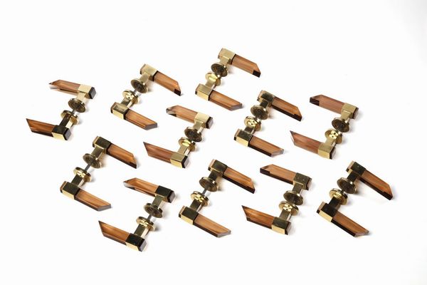 REGA ROMEO (1925 - 1984) : attribuito. Undici maniglie  - Asta Asta 370 | DESIGN E ARTI DECORATIVE DEL NOVECENTO Virtuale - Associazione Nazionale - Case d'Asta italiane