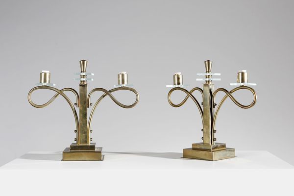 MANIFATTURA ITALIANA : Coppia di lampade da tavolo  - Asta Asta 370 | DESIGN E ARTI DECORATIVE DEL NOVECENTO Virtuale - Associazione Nazionale - Case d'Asta italiane