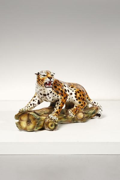 MANIFATTURA ITALIANA : Leopardo  - Asta Asta 370 | DESIGN E ARTI DECORATIVE DEL NOVECENTO Virtuale - Associazione Nazionale - Case d'Asta italiane