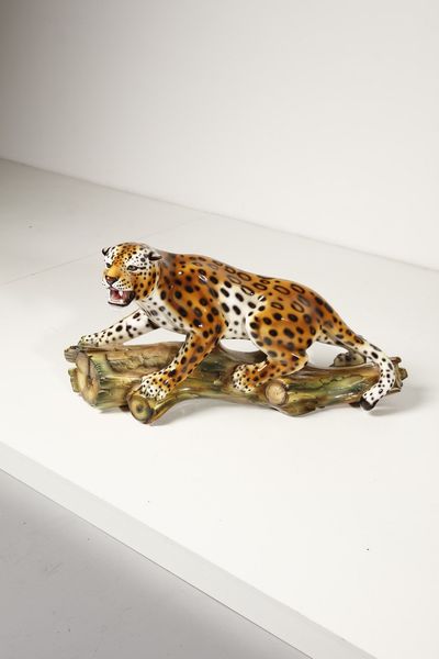 MANIFATTURA ITALIANA : Leopardo  - Asta Asta 370 | DESIGN E ARTI DECORATIVE DEL NOVECENTO Virtuale - Associazione Nazionale - Case d'Asta italiane
