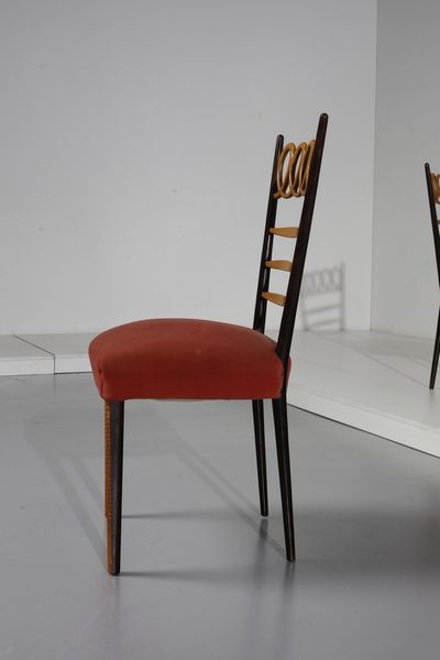 MANIFATTURA ITALIANA : Sei sedie  - Asta Asta 370 | DESIGN E ARTI DECORATIVE DEL NOVECENTO Virtuale - Associazione Nazionale - Case d'Asta italiane