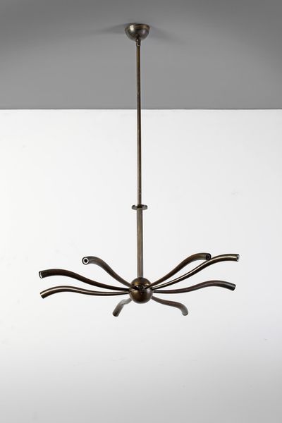 ERBEN ULRICH (n. 1940) : attribuito. Lampada a sospensione, esecuzione Manifattura Strada, Milano  - Asta Asta 370 | DESIGN E ARTI DECORATIVE DEL NOVECENTO Virtuale - Associazione Nazionale - Case d'Asta italiane