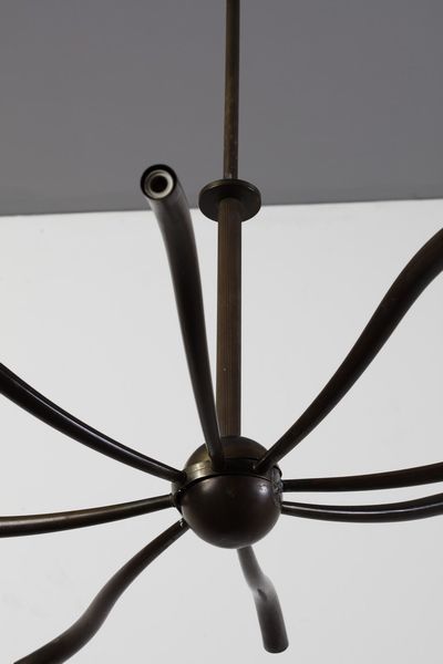 ERBEN ULRICH (n. 1940) : attribuito. Lampada a sospensione, esecuzione Manifattura Strada, Milano  - Asta Asta 370 | DESIGN E ARTI DECORATIVE DEL NOVECENTO Virtuale - Associazione Nazionale - Case d'Asta italiane