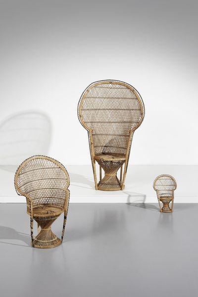 MANIFATTURA ITALIANA : Tre poltrone  - Asta Asta 370 | DESIGN E ARTI DECORATIVE DEL NOVECENTO Virtuale - Associazione Nazionale - Case d'Asta italiane