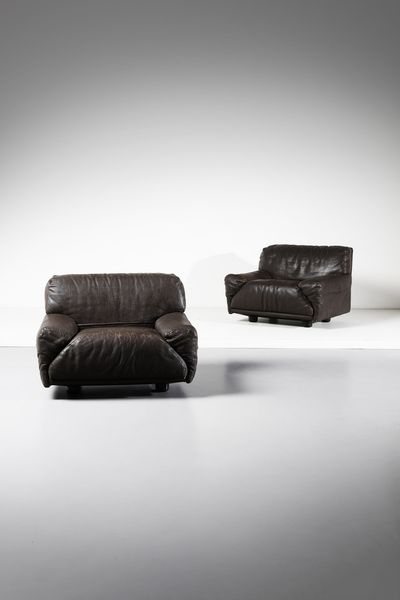 OFFREDI GIOVANNI (n. 1927) : attribuito. Coppia di poltrone  - Asta Asta 370 | DESIGN E ARTI DECORATIVE DEL NOVECENTO Virtuale - Associazione Nazionale - Case d'Asta italiane