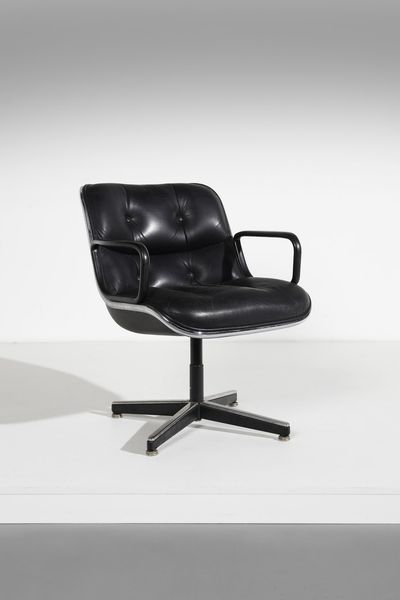 KNOLL : Sedia girevole Pollock  - Asta Asta 370 | DESIGN E ARTI DECORATIVE DEL NOVECENTO Virtuale - Associazione Nazionale - Case d'Asta italiane