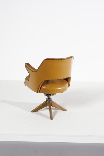 MANIFATTURA ITALIANA : Sedia girevole da ufficio  - Asta Asta 370 | DESIGN E ARTI DECORATIVE DEL NOVECENTO Virtuale - Associazione Nazionale - Case d'Asta italiane