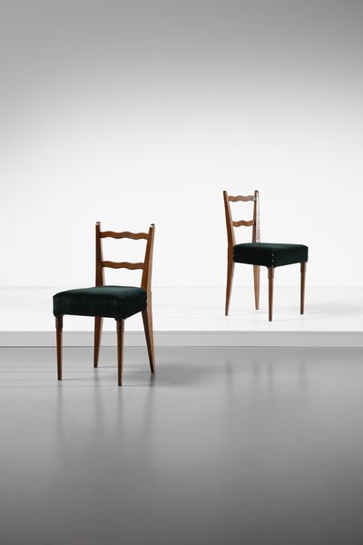 MANIFATTURA ITALIANA : Coppia di sedie  - Asta Asta 370 | DESIGN E ARTI DECORATIVE DEL NOVECENTO Virtuale - Associazione Nazionale - Case d'Asta italiane