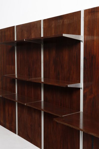 RIZZO WILLY (1928 - 2013) : attribuito. Parete attrezzata  - Asta Asta 370 | DESIGN E ARTI DECORATIVE DEL NOVECENTO Virtuale - Associazione Nazionale - Case d'Asta italiane