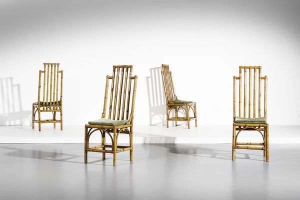 MANIFATTURA ITALIANA : Quattro sedie  - Asta Asta 370 | DESIGN E ARTI DECORATIVE DEL NOVECENTO Virtuale - Associazione Nazionale - Case d'Asta italiane